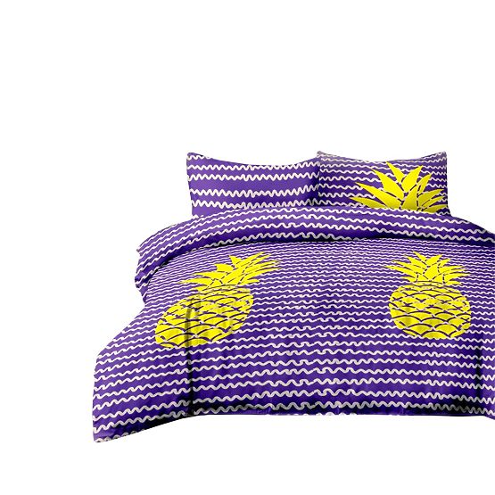 Bettwäsche BASIC - AMELIAHOME lila Farbe mit Druckmotiv moderner Stil modern 155x220*2+80x80