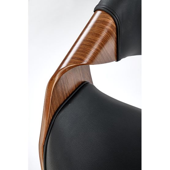 BILBO Bürostuhl schwarz / nussbaum (1p=1Stk)