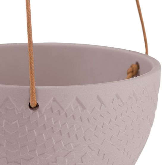 Blumentopf LOKAI Farbe Cappuccino Boho-Stil für Innenräume ameliahome