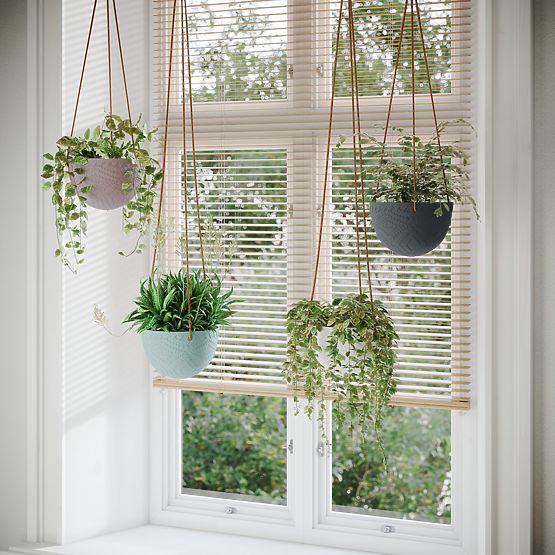 Blumentopf LOKAI schwarz Boho-Stil für Innenräume ameliahome