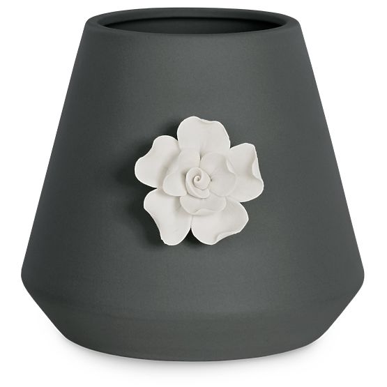 Blumentopf LUSITANO schwarz klassischer Stil für den Innenbereich ameliahome
