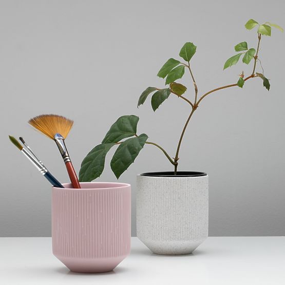 Blumentopf PASO Korallenfarbe moderner Stil für den Innenbereich ameliahome