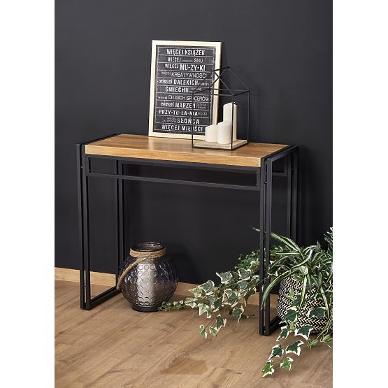 BOLIVAR KN1 Konsole Eiche Gold / Schwarz (1p=1Stk)