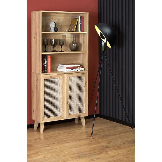 BORNEO REG-1 Regal Eiche Artisan/Schwarz (2p=1 Stk)