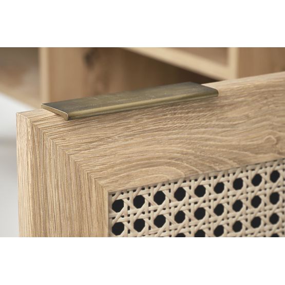 BORNEO RTV-1 TV-Schrank Eiche Artisan/Schwarz (1p=1Stk)