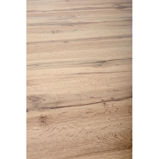 BRANDON ausziehbarer Tisch 160-200/90 cm Eiche Wotan/schwarz