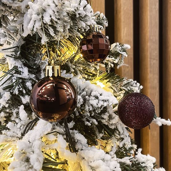 BRAUNE WEIHNACHTSKUGELN 34 STK SYSD1688-038