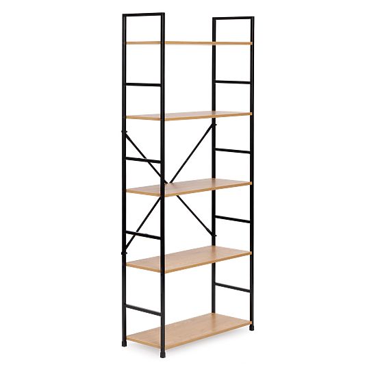 Breites modernes Holzregal LOFT mit 5 Regalböden