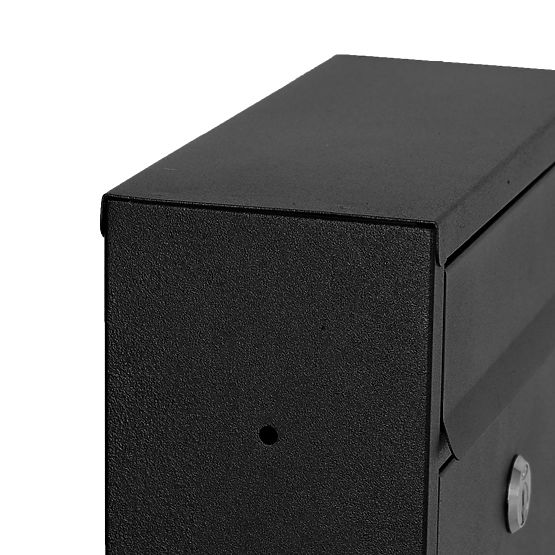 Briefkasten für Briefe Gustav schwarz mit Beschriftungen