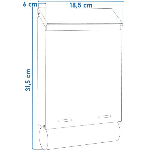 Briefkasten für Briefe Hadvar schwarz