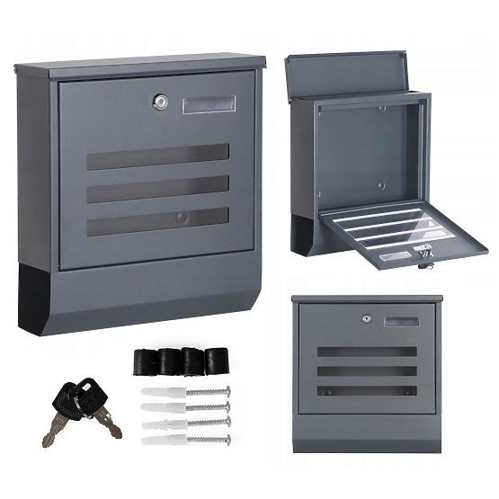 Briefkasten für Briefe und Zeitungen aus Edelstahl