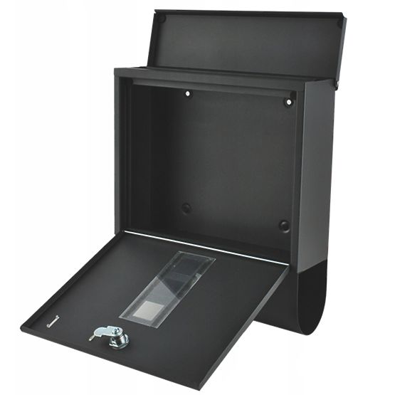 Briefkasten mit Zeitungsfach aus verzinktem Stahl