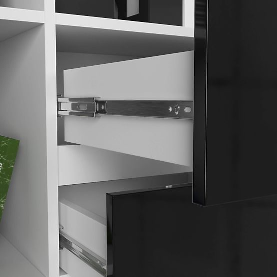 BÜROREGAL R 80 cm CLP R15 PK WEISS / SCHWARZ GLANZ