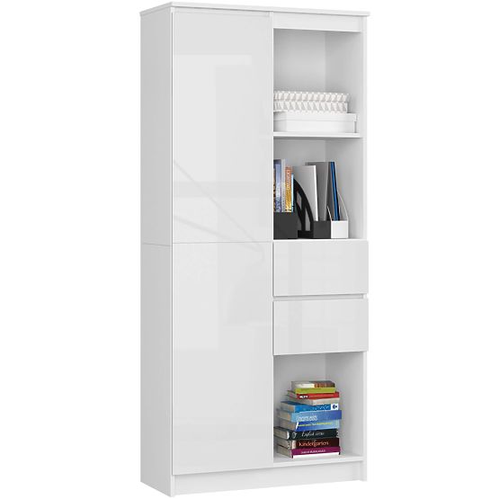 BÜROREGAL R 80 cm CLP R15 PK WEISS / WEISS GLANZ
