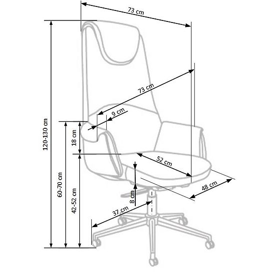 CALVANO Bürostuhl dunkelbraun / hellbraun