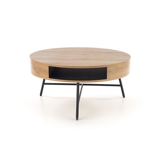 Camila Couchtisch – schwarz / goldene Eiche