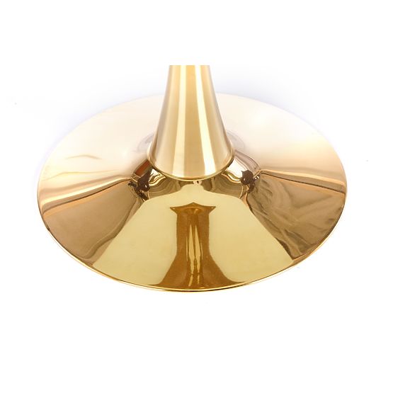 CASEMIRO Tischplatte - weißer Marmor, Bein - Gold (2p=1Stk)