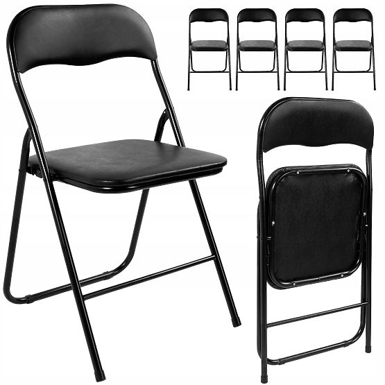 Catering-Set FETA BLACK 180 cm + 6 Stühle BASICO