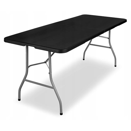 Catering-Set FETA BLACK 180 cm + 6 Stühle BLACK