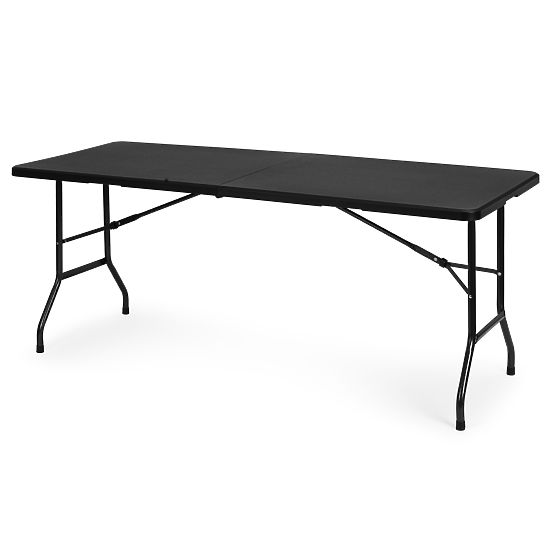 Catering-Tisch 180 cm klappbar in Koffer schwarz ModernHome