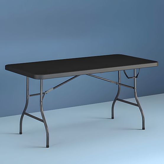 Catering-Tisch 180 cm klappbar in Koffer schwarz ModernHome