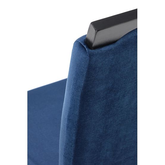 CLARION 2 Stühle schwarz / Bezug: MONOLITH 77 (dunkelblau) (1p=2Stk)