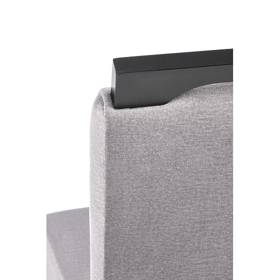 CLARION 2 Stühle schwarz / Bezug: MONOLITH 85 (Asche) (1p=2Stk)