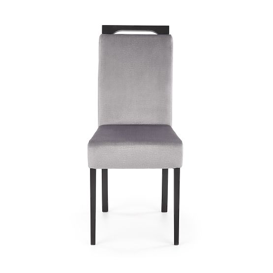 CLARION 2 Stühle schwarz / Bezug: MONOLITH 85 (Asche) (1p=2Stk)