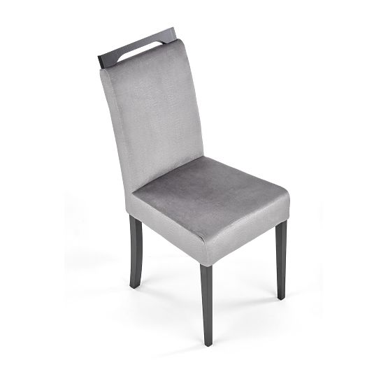 CLARION 2 Stühle schwarz / Bezug: MONOLITH 85 (Asche) (1p=2Stk)