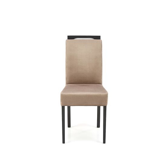 CLARION 2 Stühle schwarz / Polsterung: MONOLITH 09 (dunkelbraun) (1p=2Stk)