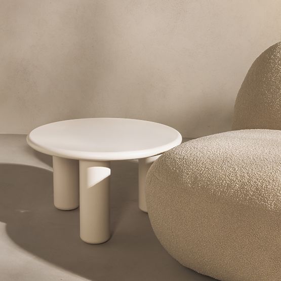 Couchtisch Blair 60 cm, creme, matt