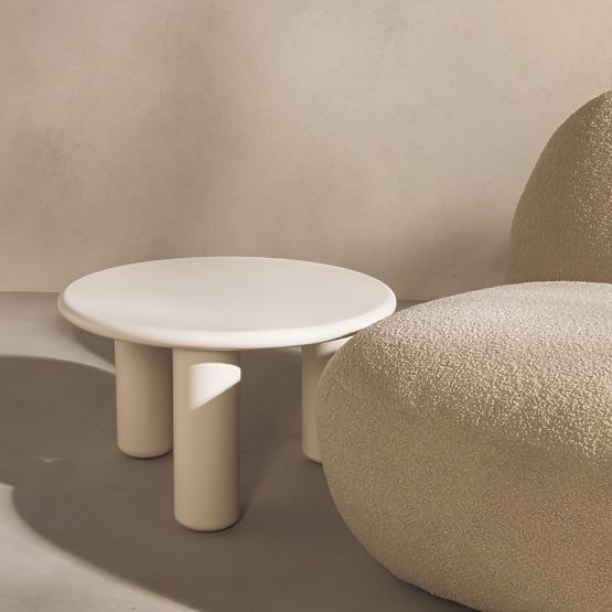 Couchtisch Blair 60 cm, creme, matt