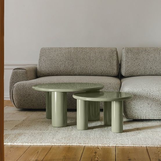 Couchtisch Blair 60 cm, olivgrün, glänzend