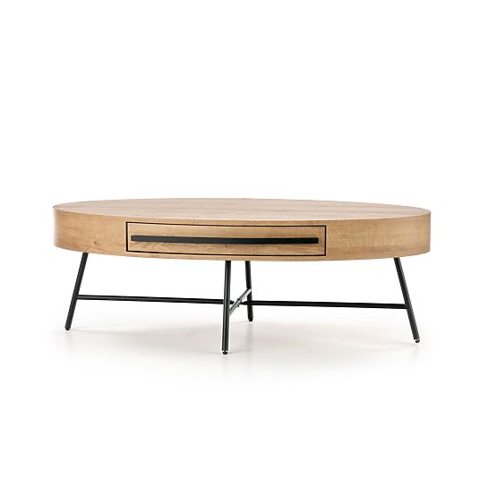 Couchtisch Carolina – schwarz/goldene Eiche