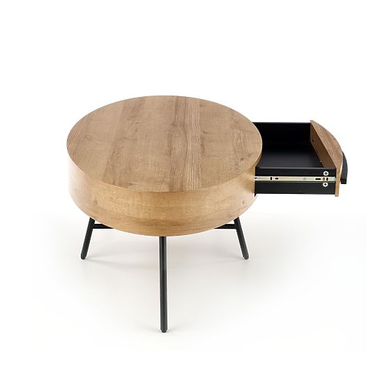 Couchtisch Carolina – schwarz/goldene Eiche