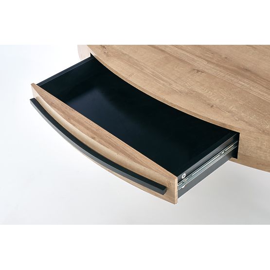 Couchtisch Carolina – schwarz/goldene Eiche