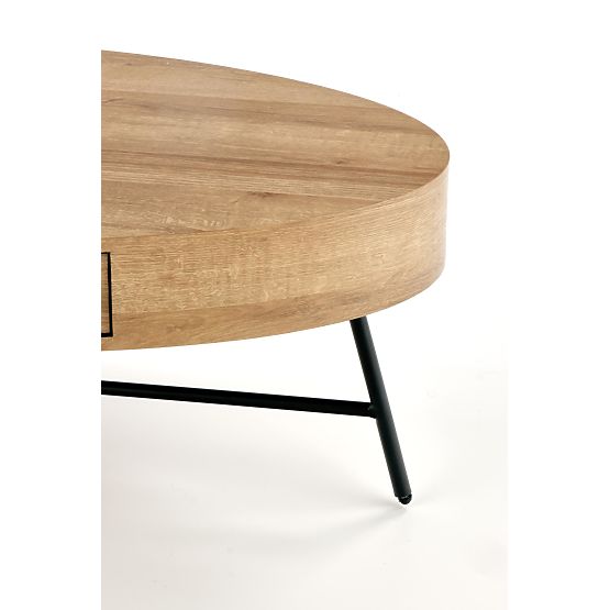 Couchtisch Carolina – schwarz/goldene Eiche