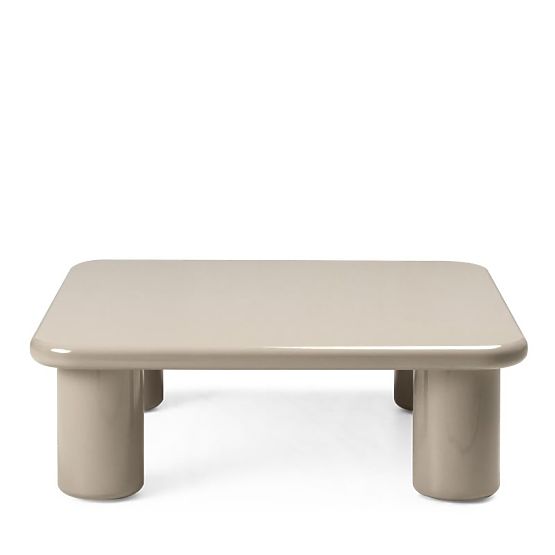 Couchtisch Cherry 90 cm, dunkelbeige, glänzend