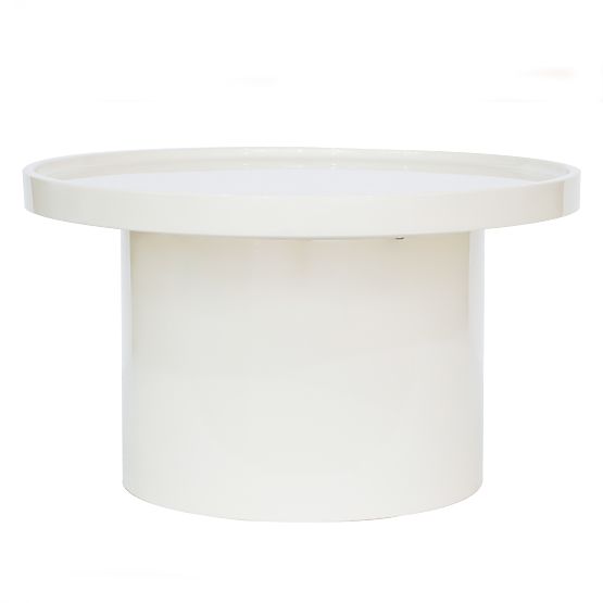 Couchtisch Chia, 70 cm, weiß, glänzend