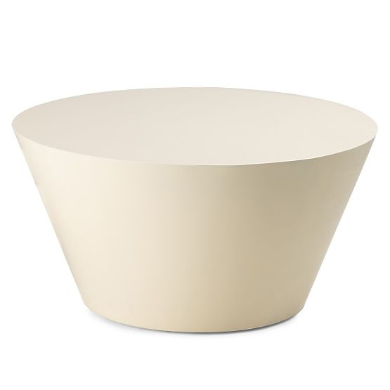 Couchtisch Eclipso, 60 cm, cremeweiß, glänzend