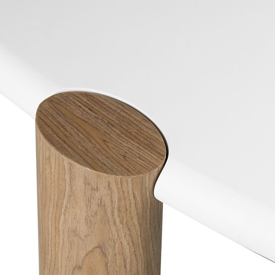 Couchtisch Floe 125 cm, weiß/walnuss