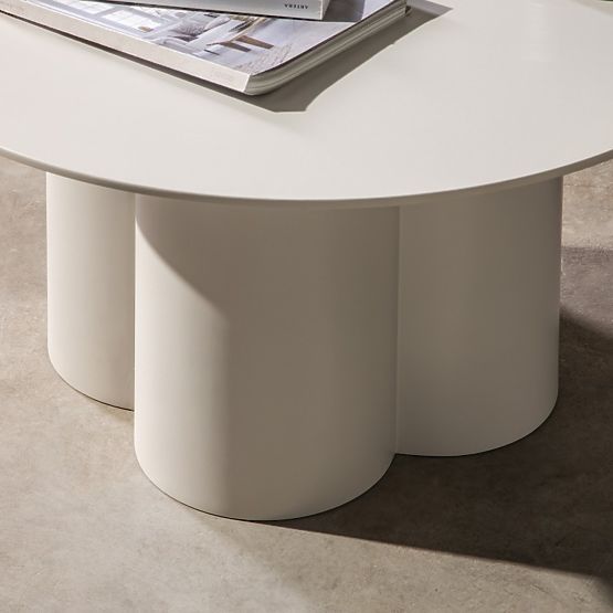 Couchtisch Lazaro 80 cm, rund, graubeige