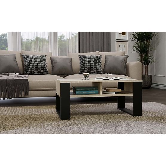 Couchtisch Modern 2P EICHE SONOMA SCHWARZ
