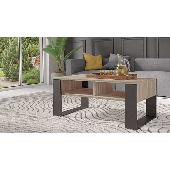 Couchtisch Modern 2P EICHE SONOMA SCHWARZ