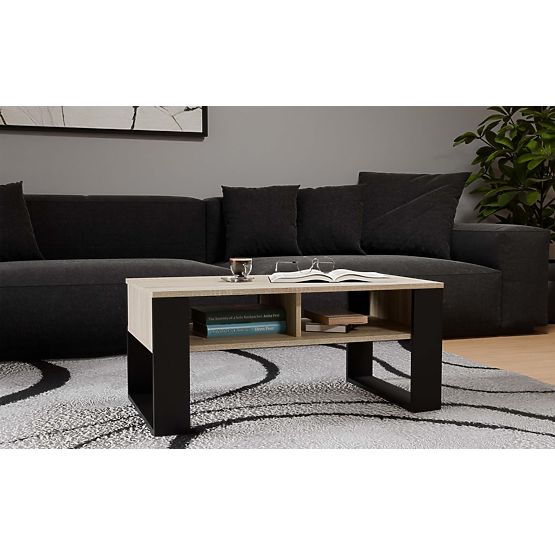 Couchtisch Modern 2P EICHE SONOMA SCHWARZ