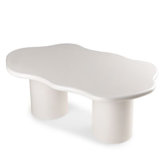 Couchtisch Muse graubeige, matt, abgerundete Formen