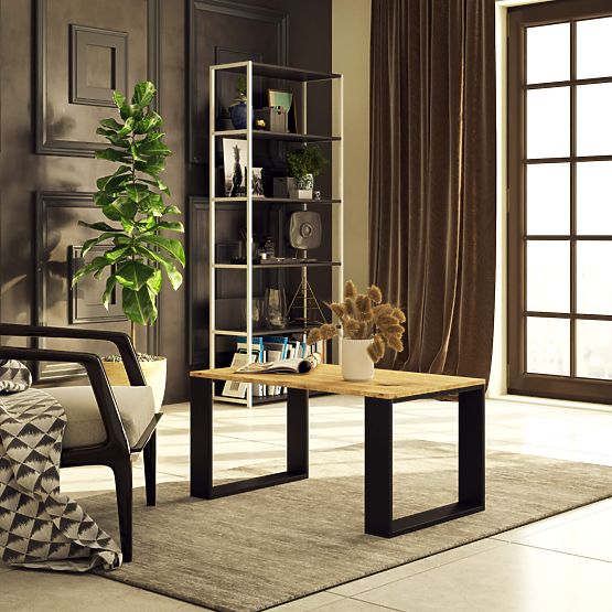 COUCHTISCH NOX EICHE ARTISAN / SCHWARZ