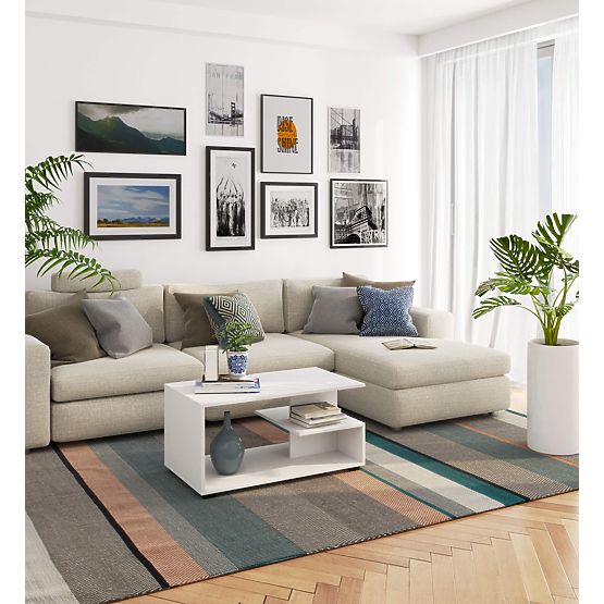 COUCHTISCH PIN WEISS