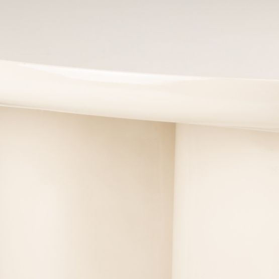 Couchtisch Puro 80 cm, hellbeige, glänzend