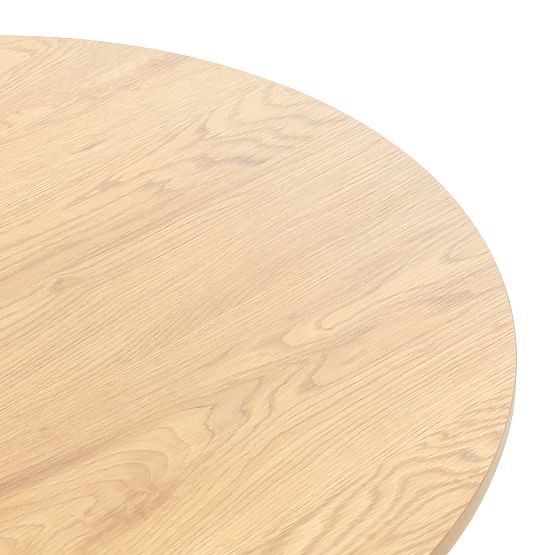 Couchtisch Remigio 80 cm, rund mit Lamellen, Eiche